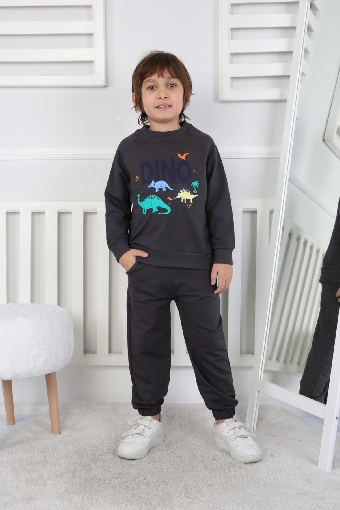 REGLAN KOLLU İKİ İP BEBE TAKIM 241424 - FÜME