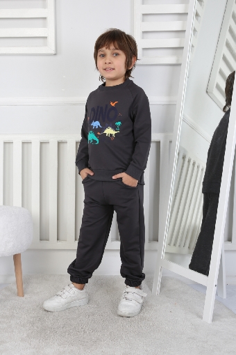 REGLAN KOLLU İKİ İP BEBE TAKIM 241424 - FÜME