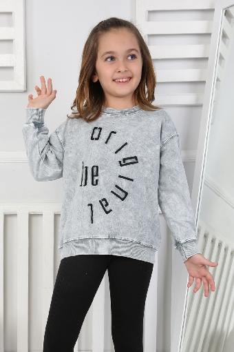 YIKAMALI NAKIŞLI SWEAT 251000 - GRİ
