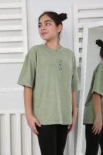 YIKAMALI TSHIRT 251007 - YEŞİL YIKAMALI TSHIRT 251007 - YEŞİL