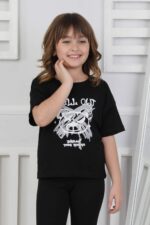 AYICIK BASKILI 4-12 YAŞ T-SHIRT - SİYAH