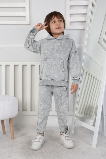 BEBE İKİ İP YIKAMALI TAKIM 241421 - GRİ