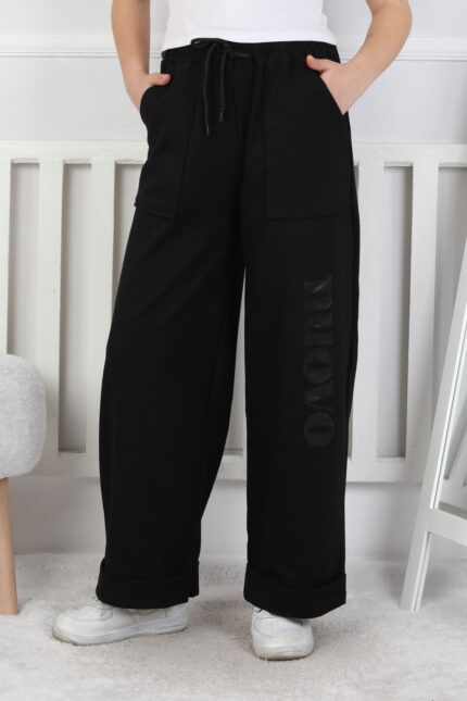 GARSON İKİ İP PANTALON - SİYAH