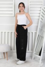 GARSON İKİ İP PANTALON - SİYAH