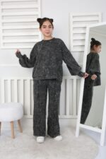 GARSON İKİ İPLİK OVERSİZE YIKAMA TAKIM 241119 - SİYAH