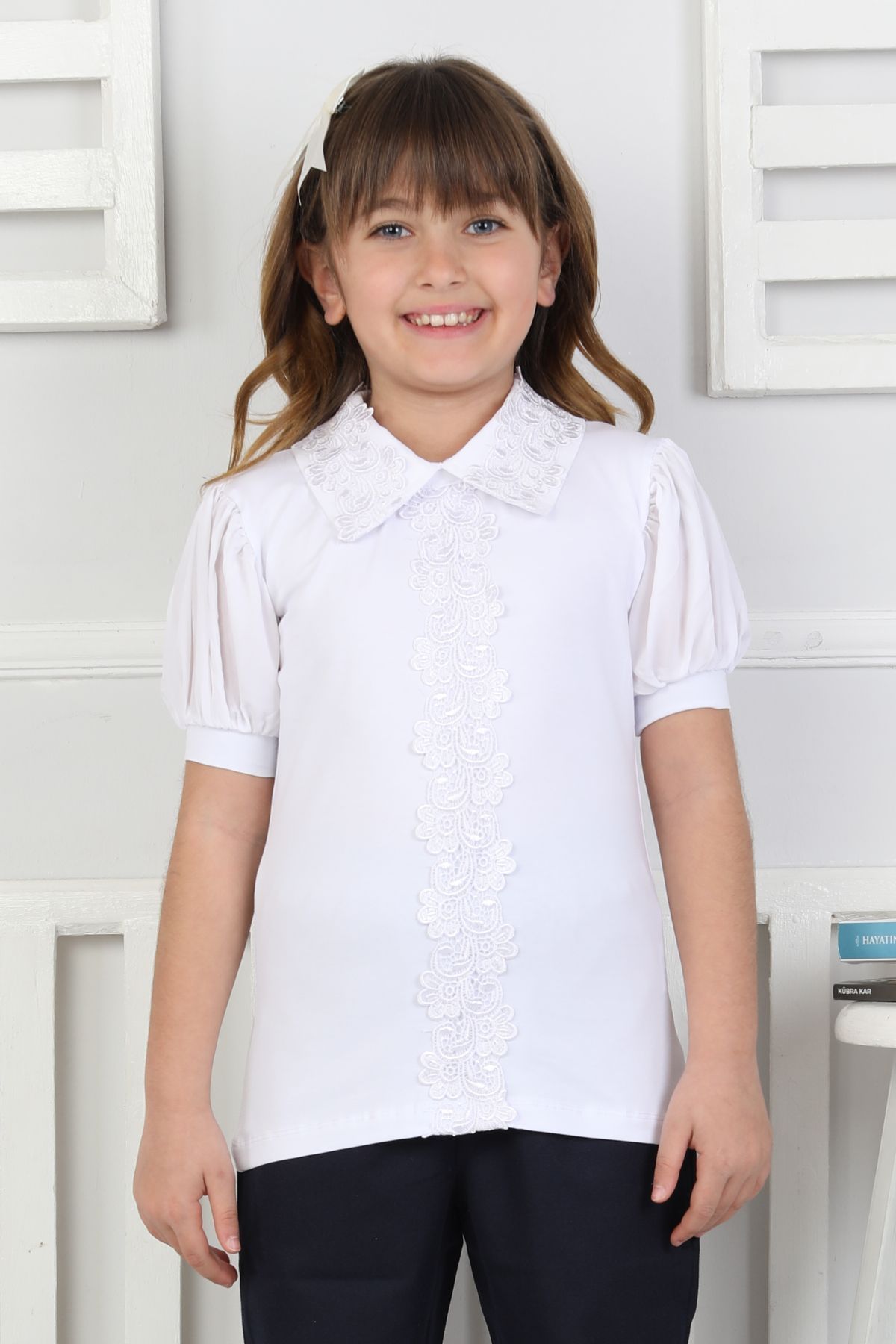 GARSON KISA KOL OKUL – BEYAZ
