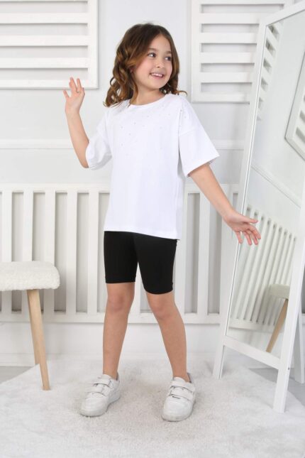 GARSON KOMPAK TAŞLI TSHIRT - BEYAZ