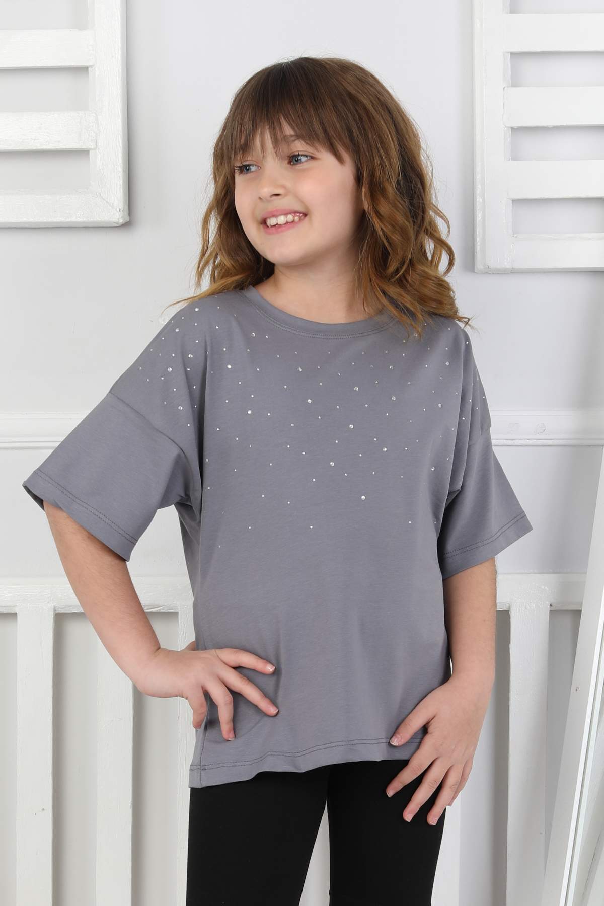 GARSON KOMPAK TAŞLI TSHIRT – FÜME