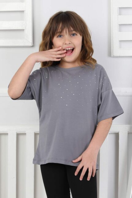 GARSON KOMPAK TAŞLI TSHIRT - FÜME