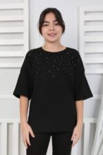 GARSON KOMPAK TAŞLI TSHIRT - SİYAH