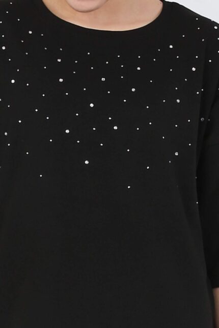 GARSON KOMPAK TAŞLI TSHIRT - SİYAH