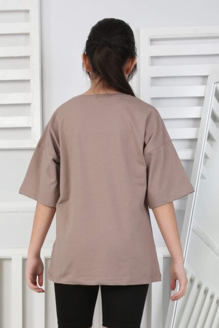 GARSON KOMPAK TAŞLI TSHIRT - KAHVE
