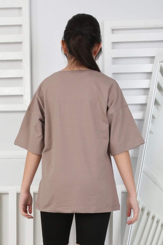 GARSON KOMPAK TAŞLI TSHIRT - KAHVE