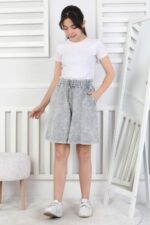 GARSON KOMPAK YIKAMALI SHORT - GRİ
