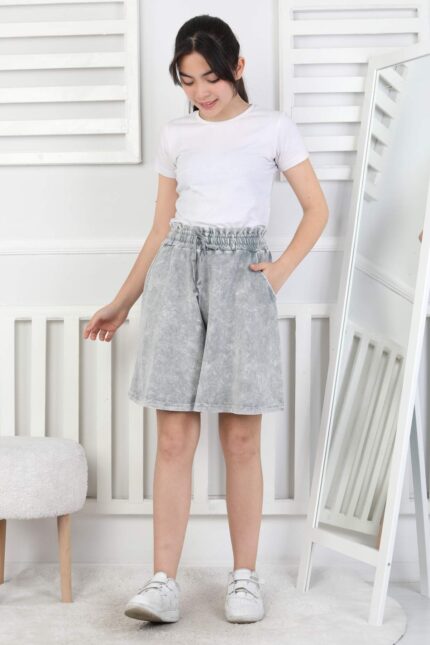 GARSON KOMPAK YIKAMALI SHORT - GRİ