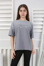 GARSON YIKAMALI KOMPAK TSHIRT - FÜME