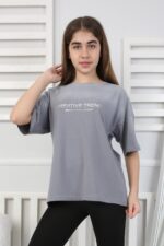 GARSON YIKAMALI KOMPAK TSHIRT - FÜME