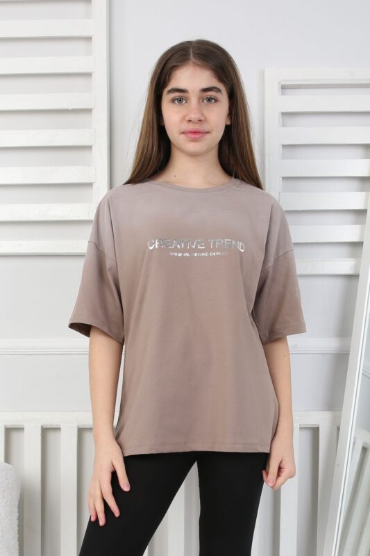 GARSON YIKAMALI KOMPAK TSHIRT - KAHVE