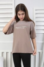 GARSON YIKAMALI KOMPAK TSHIRT - KAHVE