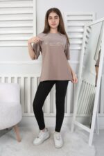 GARSON YIKAMALI KOMPAK TSHIRT - KAHVE