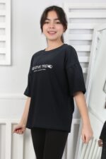 GARSON YIKAMALI KOMPAK TSHIRT - SİYAH