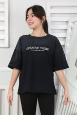 GARSON YIKAMALI KOMPAK TSHIRT - SİYAH