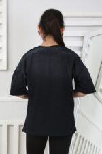 GARSON YIKAMALI KOMPAK TSHIRT - SİYAH
