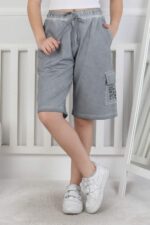 GARSON YIKAMALI SHORT 259003 - GRİ GARSON YIKAMALI SHORT 259003 - GRİ
