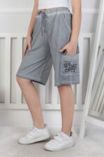GARSON YIKAMALI SHORT 259003 - GRİ GARSON YIKAMALI SHORT 259003 - GRİ