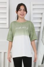 GARSON YIKAMALI TSHIRT - YEŞİL