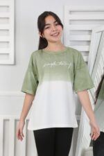 GARSON YIKAMALI TSHIRT - YEŞİL