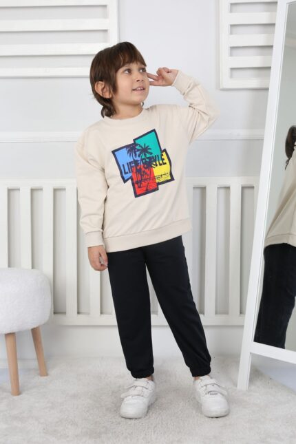 İKİ İP BEBE TAKIM 241425 - BEJ