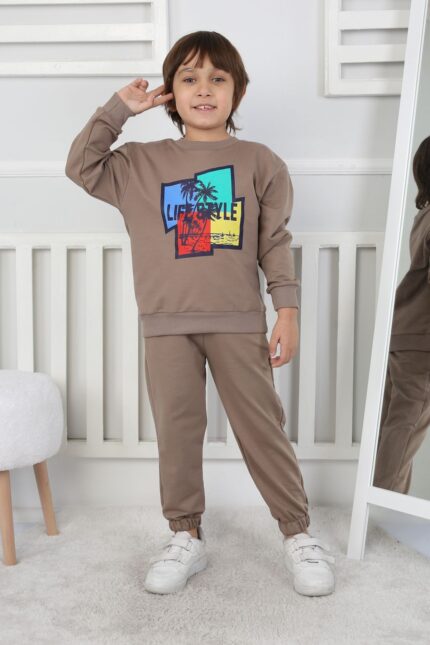 İKİ İP BEBE TAKIM 241425 - KAHVE