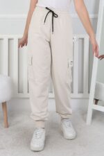 İKİ İPLİK EŞOFMAN ALT 231005 - BEJ