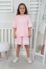 KOMPAK ŞORTLU TAKIM - TOZ PEMBE