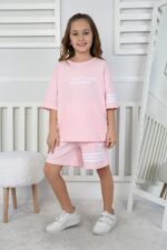 KOMPAK ŞORTLU TAKIM - TOZ PEMBE
