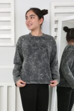 KOMPAK YIKAMALI SWEAT 241503 - SİYAH