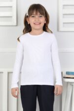 OKUL GARSON UZUN KOL DÜZ BODY (BUZZY KUMAŞ) - BEYAZ OKUL GARSON UZUN KOL DÜZ BODY (BUZZY KUMAŞ) - BEYAZ