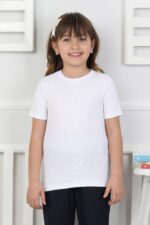 OKUL ORTA KISA KOL DÜZ BODY (BUZZY) - BEYAZ