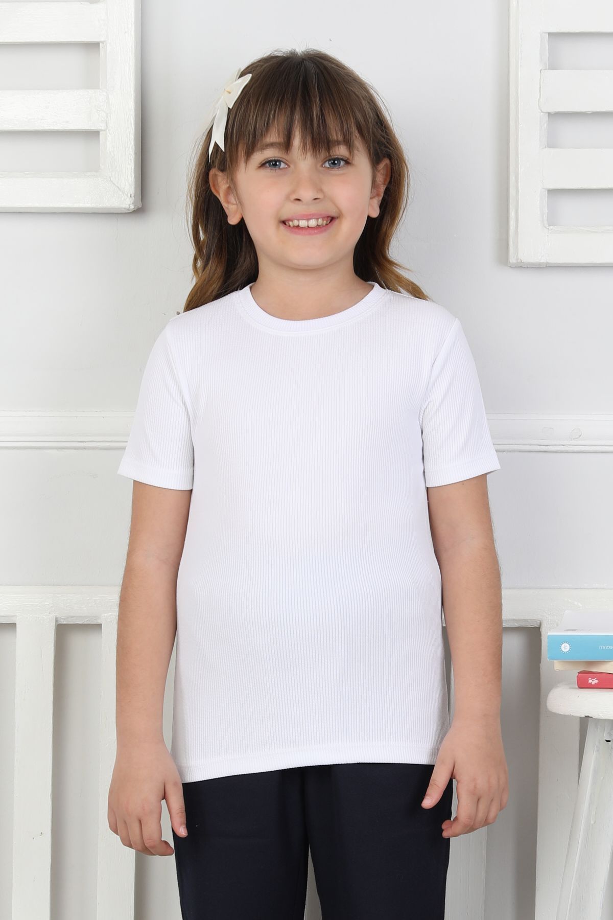 OKUL ORTA KISA KOL DÜZ BODY (BUZZY) – BEYAZ