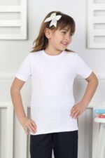 OKUL ORTA KISA KOL DÜZ BODY (BUZZY) - BEYAZ