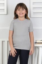 OKUL ORTA KISA KOL DÜZ BODY (BUZZY) - GRİ