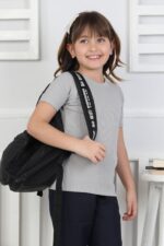 OKUL ORTA KISA KOL DÜZ BODY (BUZZY) - GRİ