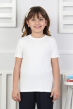 OKUL ORTA KISA KOL DÜZ BODY (BUZZY) - KREM