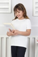 OKUL ORTA KISA KOL DÜZ BODY (BUZZY) - KREM