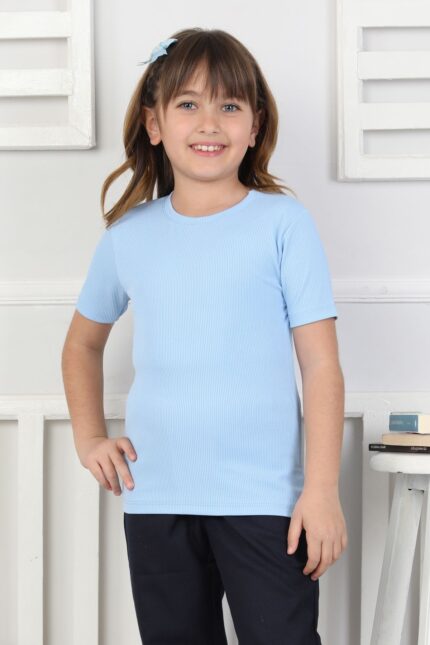 OKUL ORTA KISA KOL DÜZ BODY (BUZZY) - MAVİ
