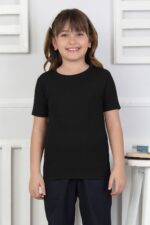 OKUL ORTA KISA KOL DÜZ BODY (BUZZY) - SİYAH