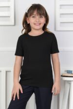 OKUL ORTA KISA KOL DÜZ BODY (BUZZY) - SİYAH