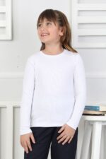OKUL ORTA UZUN KOL DÜZ BODY (BUZZY KUMAŞ) - BEYAZ OKUL ORTA UZUN KOL DÜZ BODY (BUZZY KUMAŞ) - BEYAZ