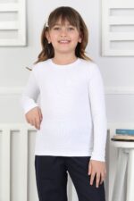 OKUL ORTA UZUN KOL DÜZ BODY (BUZZY KUMAŞ) - BEYAZ OKUL ORTA UZUN KOL DÜZ BODY (BUZZY KUMAŞ) - BEYAZ